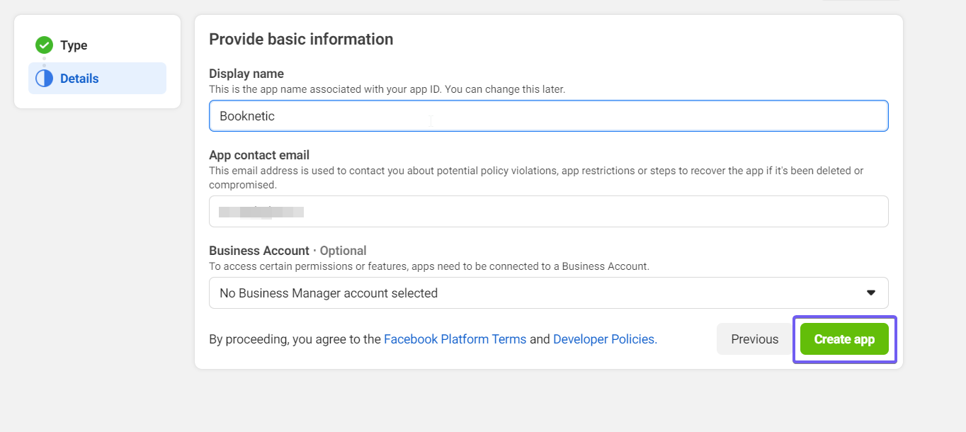 Continue with Facebook 